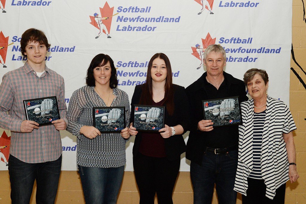 2014 Softball NL Award Winners With Mrs. Mary Whelan